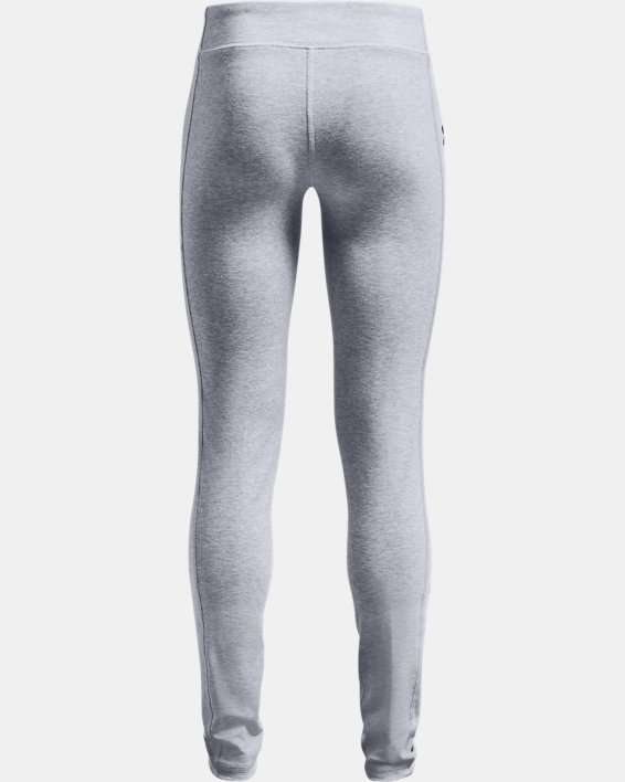 Girls' UA Sportstyle Branded Leggings, Gray, pdpMainDesktop image number 1